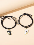 12768 1b-02-17 Pulsera con Accesorio Gato 2 Pzas