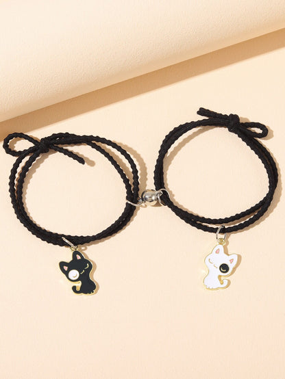 12768 1b-02-17 Pulsera con Accesorio Gato 2 Pzas