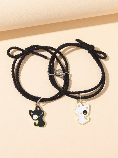 12768 1b-02-17 Pulsera con Accesorio Gato 2 Pzas