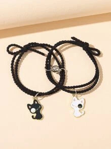 10895 1b-016 juego de 2 piezas Pulsera pareja gato de dibujos animados accesorio