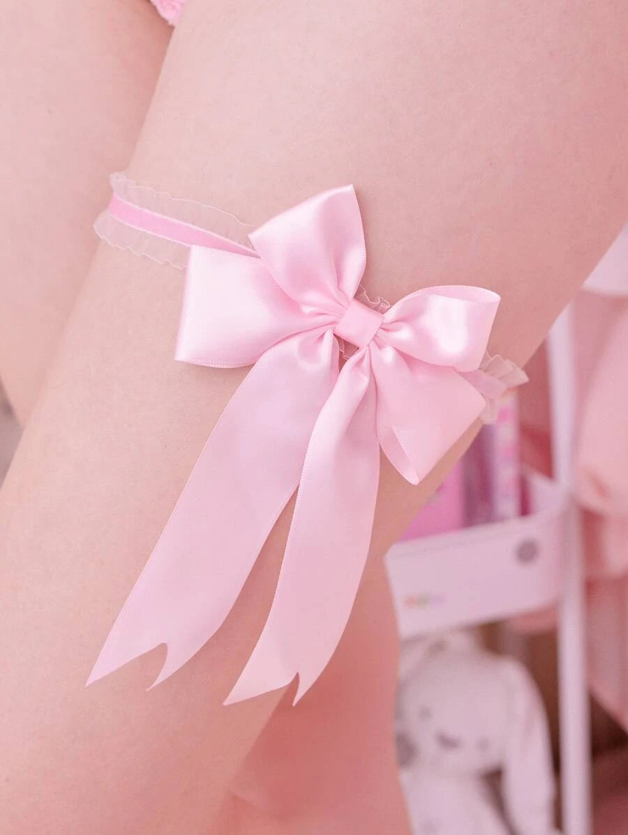 11073 1b-073 Liga de muslo con diseño de lazo