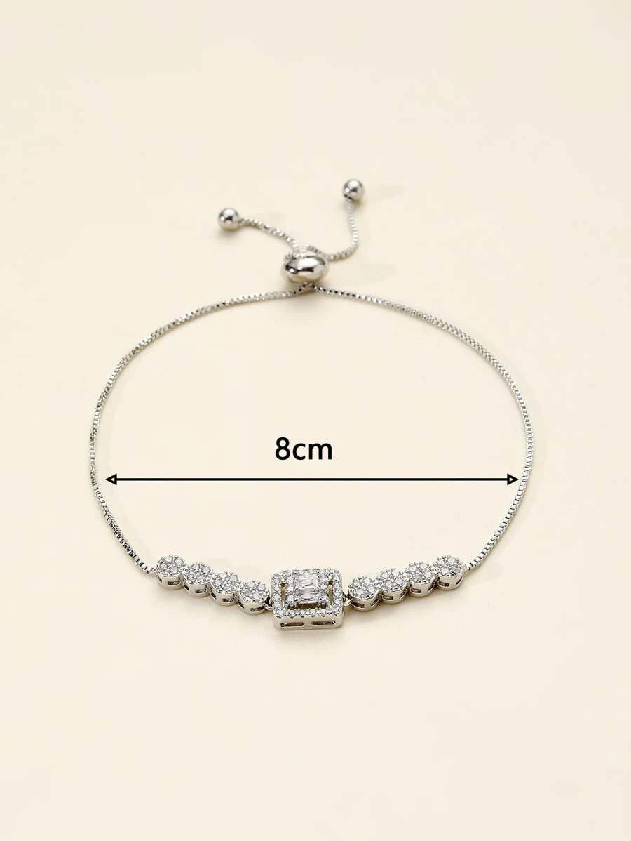 11415 1b-03-19 Pulsera con diseño de zirconia cúbica