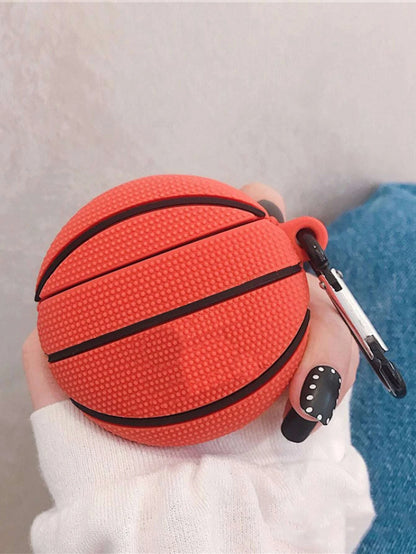 9887 2t-009 Funda compatible con Airpods con diseño de baloncesto 3d