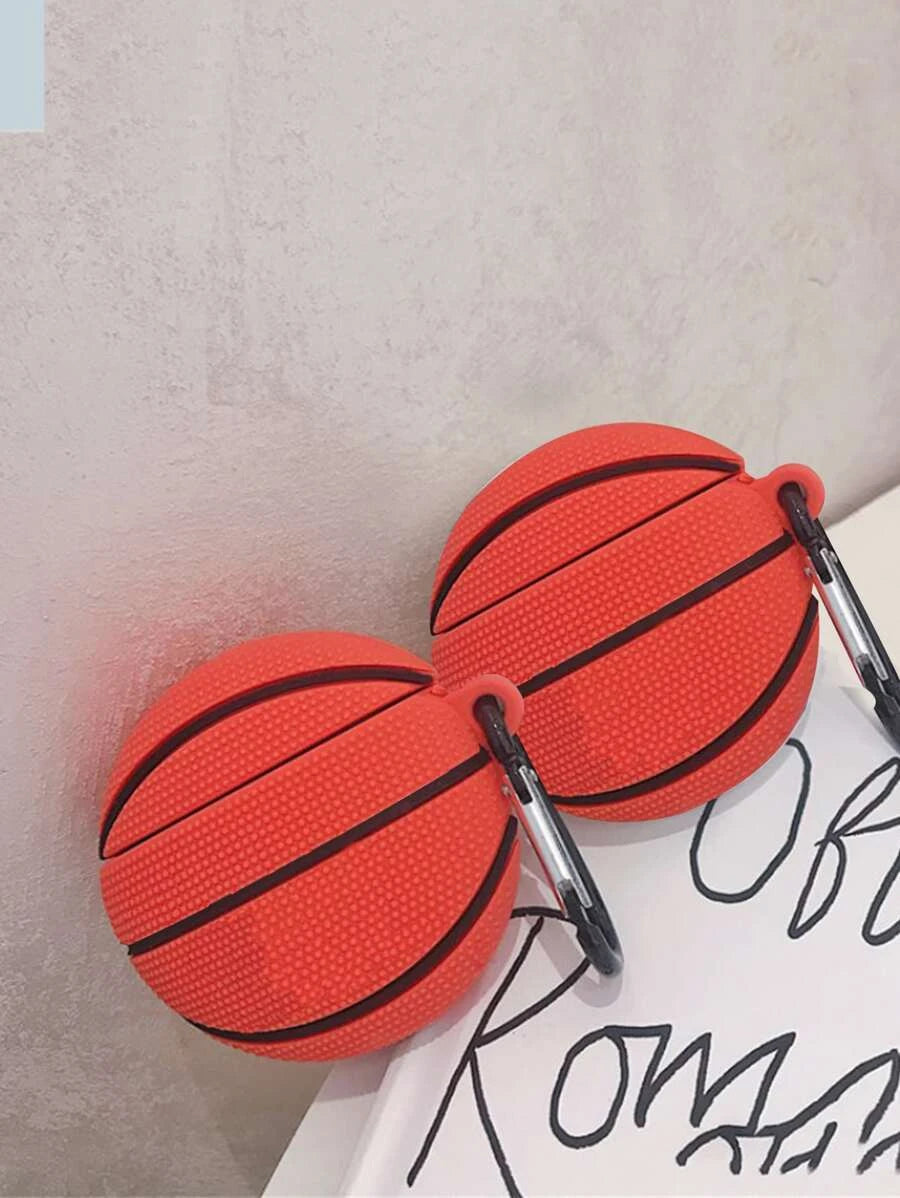 10724 2t-008 Funda compatible con Airpods con diseño de baloncesto 3d