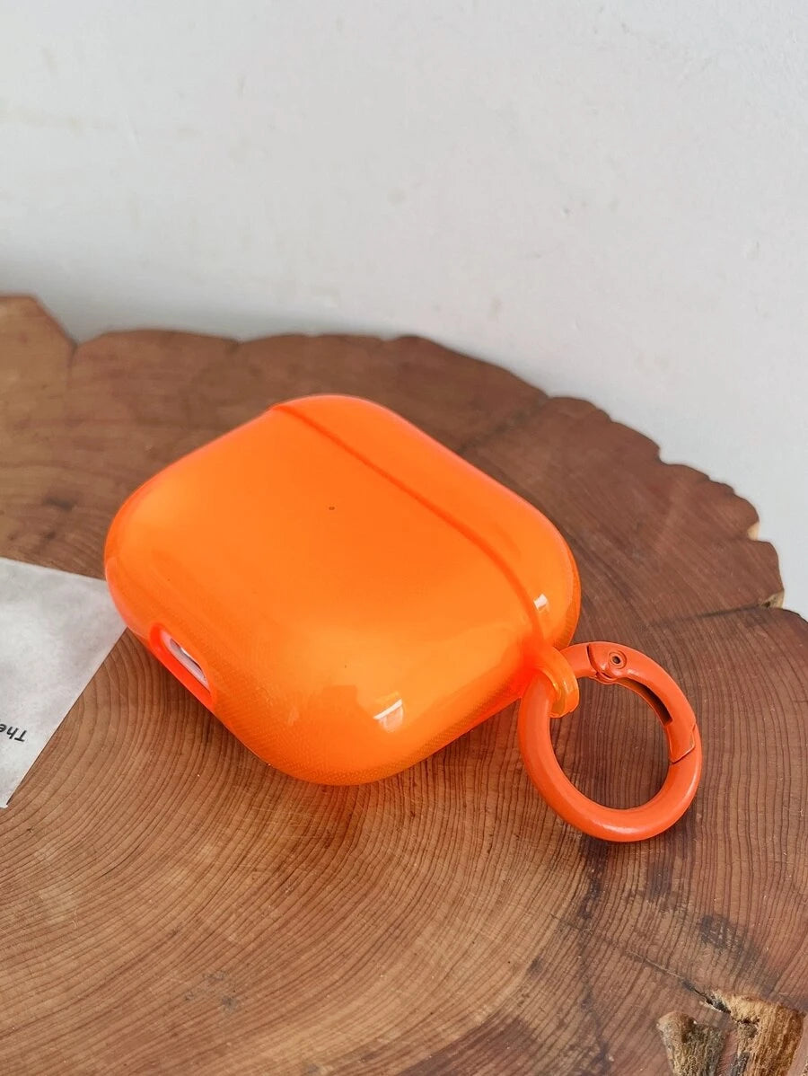 10725 2t-008 Funda transparente compatible con Airpods neón naranja