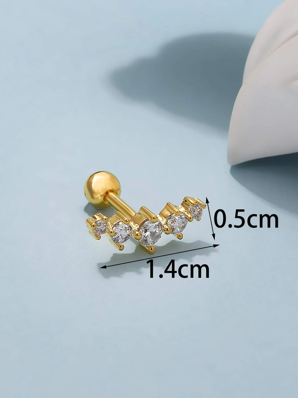 14283 1b-061 Pendientes zirconia 1 Pza