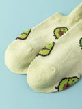 5636 Set 5 pares Calcetines tobilleros con patrón de fruta