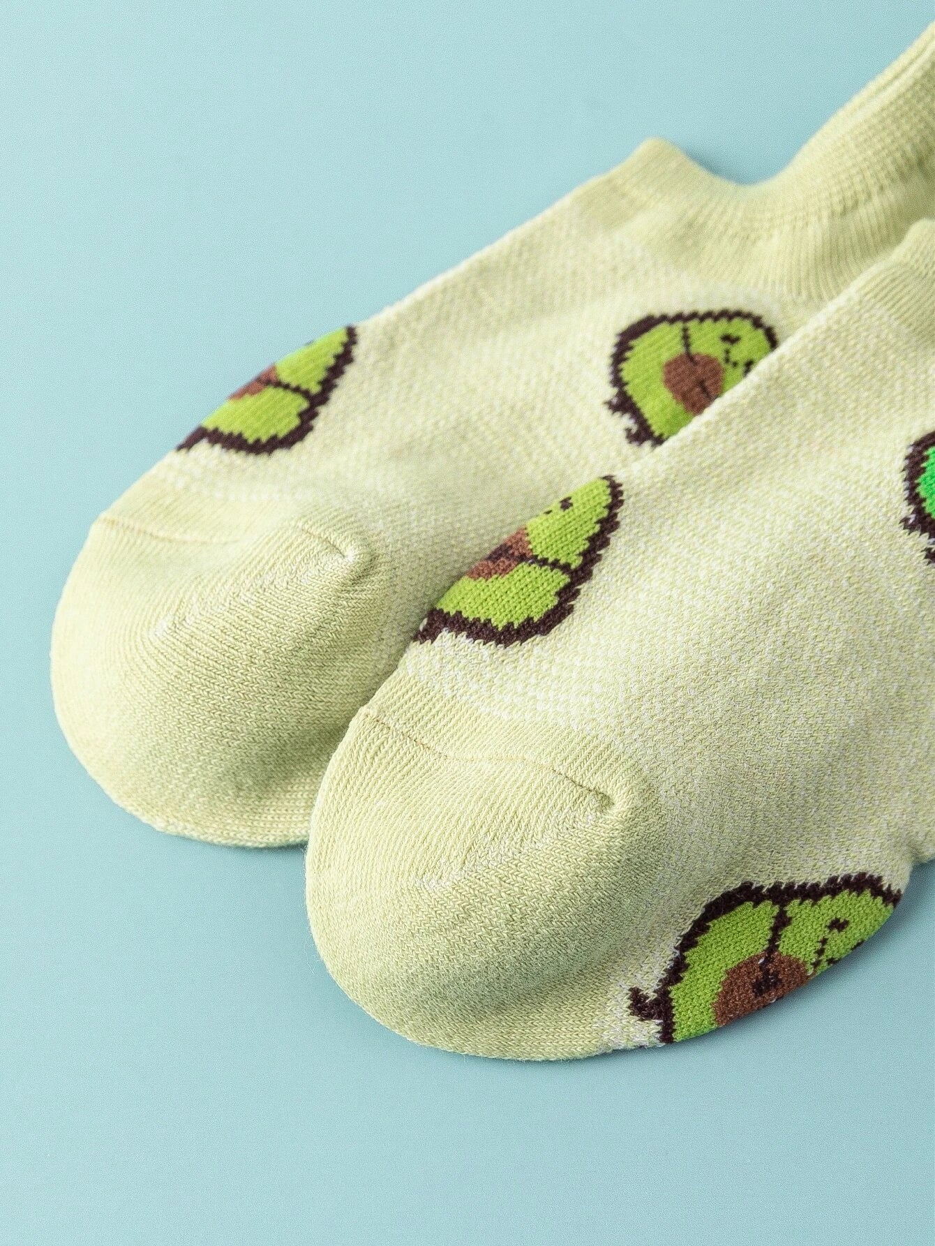 5636 Set 5 pares Calcetines tobilleros con patrón de fruta