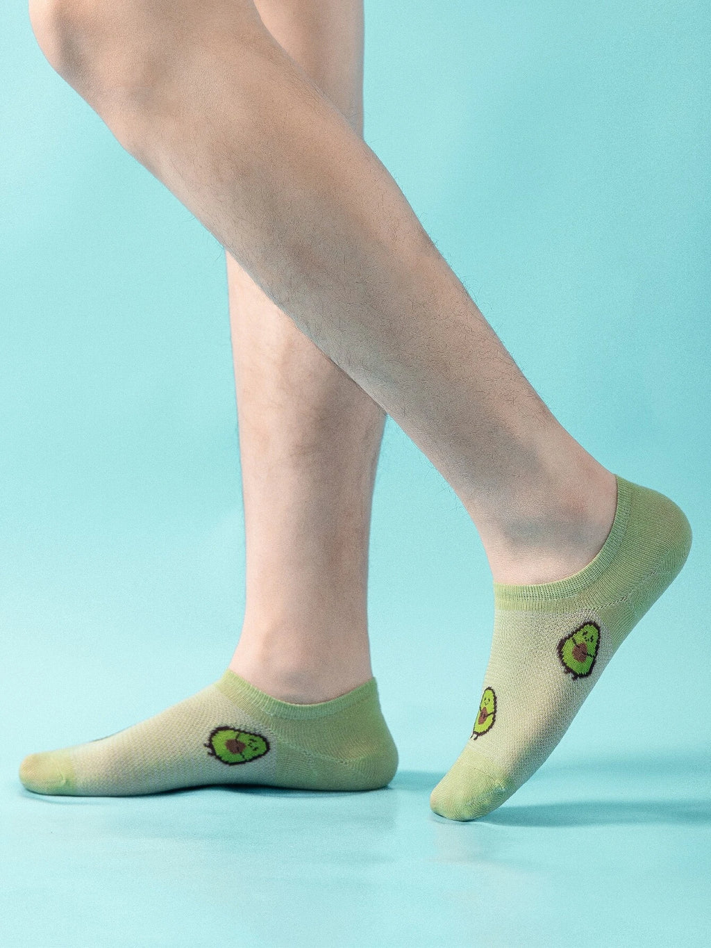 5636 Set 5 pares Calcetines tobilleros con patrón de fruta