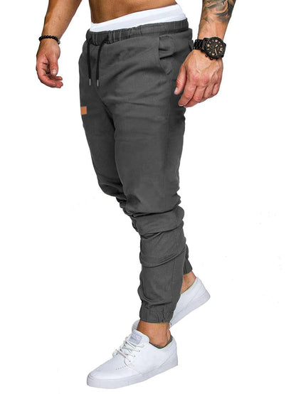 4617 1a-086 Manfinity Homme Hombres Pantalones con diseño de parche de cintura con cordón