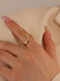 11467 1b-076 Anillo abierto con diseño estructurado