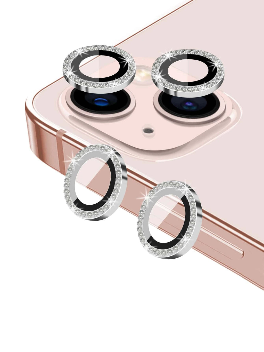9172 2t-ProCa Protector de cámara con ojo de águila y diamantes de imitación