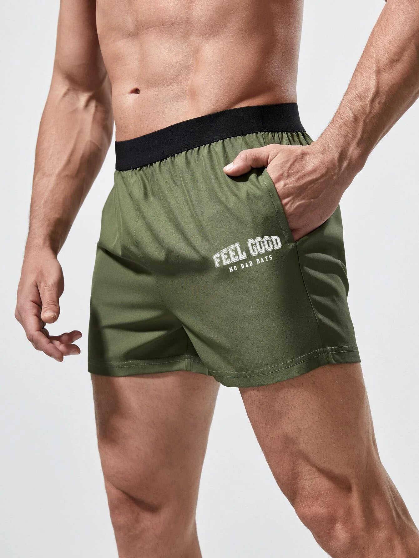 5242 1a-028 Shorts deportivos con estampado de letra