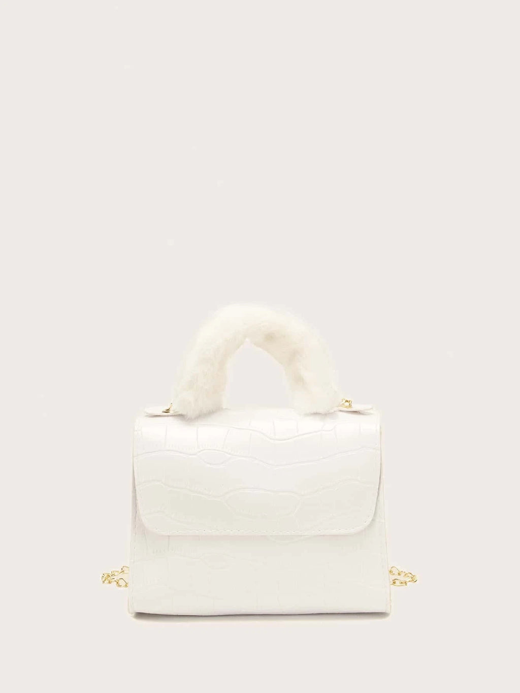 5920 a11-01 Bolsa cuadrada mini con cocodrilo en relieve con solapa