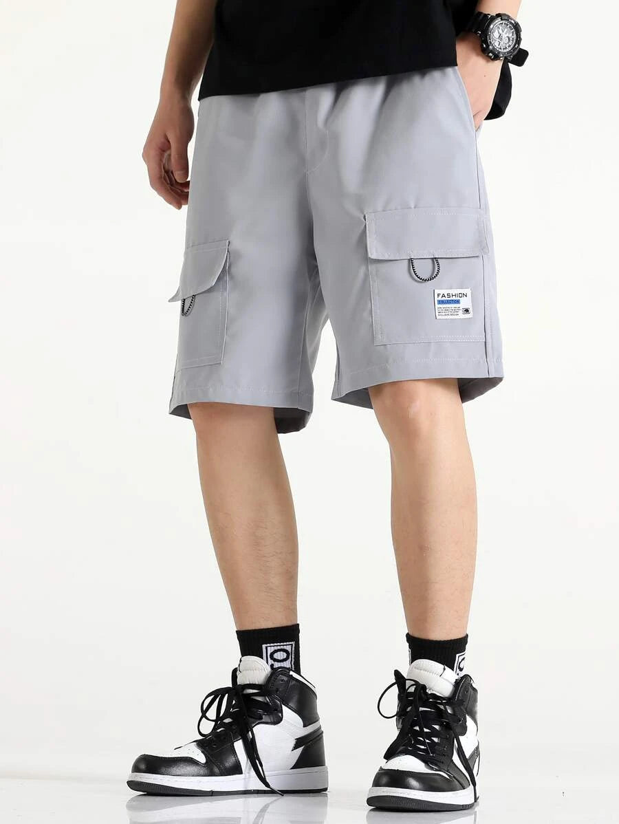 9983 1t-012 Short Holgado Para Hombre Con Parches De Letras