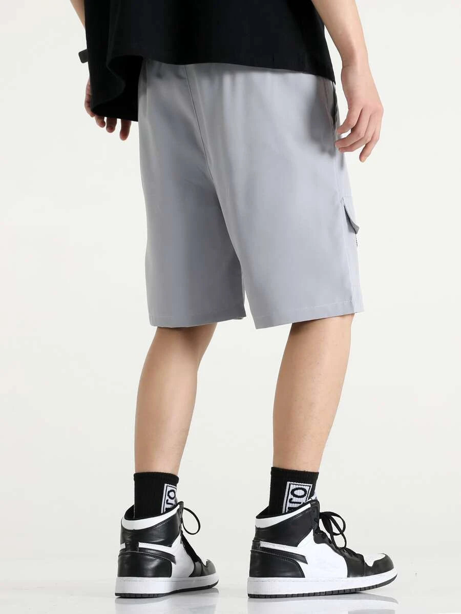 9983 1t-012 Short Holgado Para Hombre Con Parches De Letras