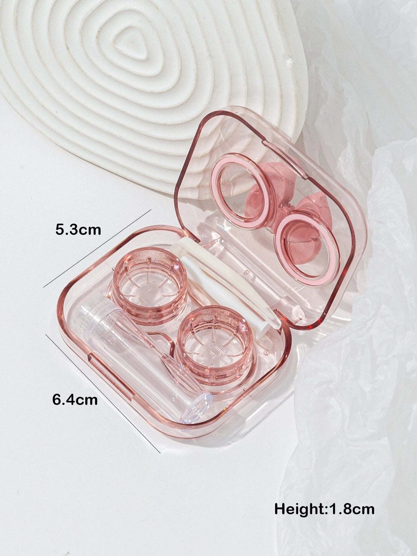 15504 1b-054 Estuche transparente para lentes de contacto 1 Pza