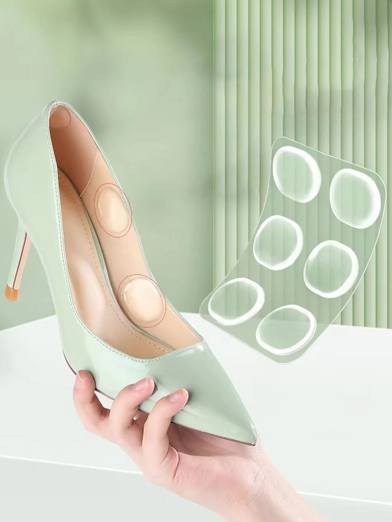15265 1b-04-13 Pegatinas transparente anti deslizante 6 Pzas