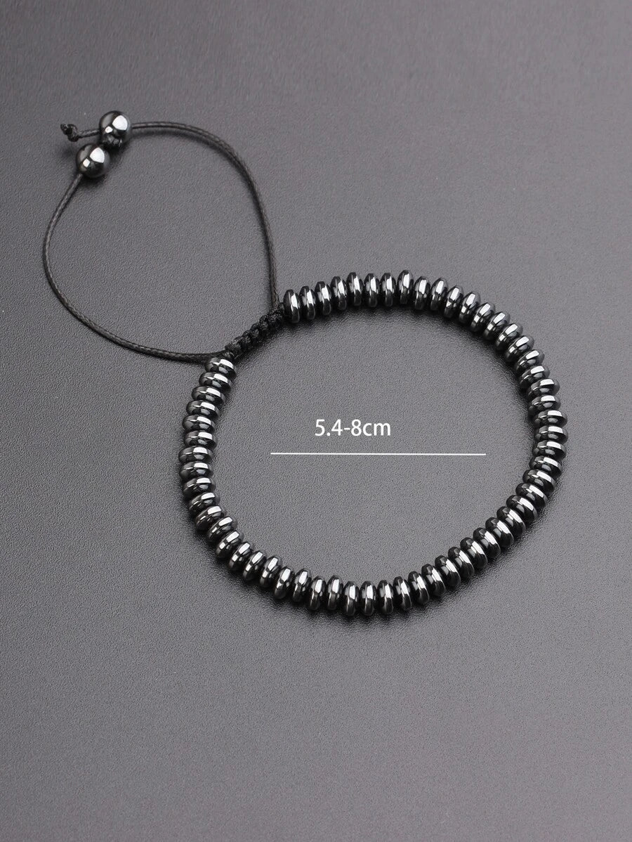 9587 b01-31 Pulsera de cuentas minimalista de moda y popular para hombres para regalo de joyería y para una apariencia elegante