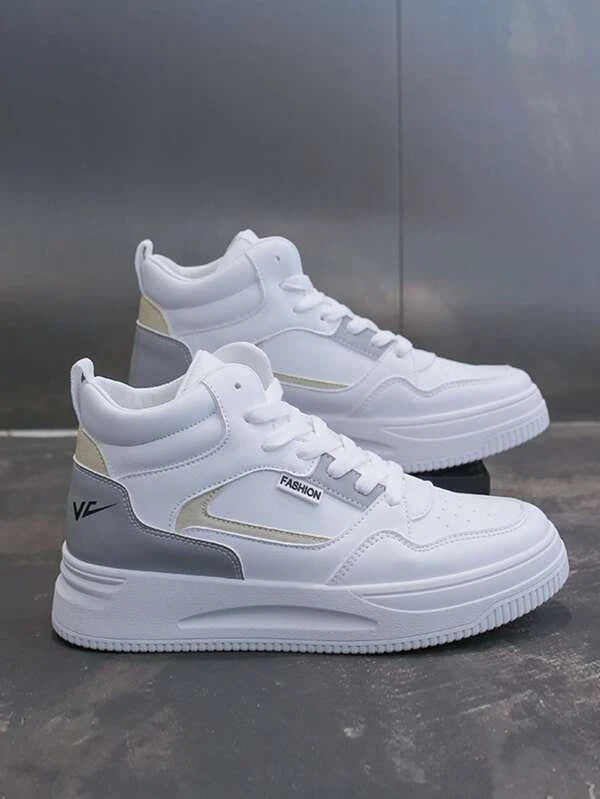 7777 1t-010 Zapatillas de skate con estampado de letra con cordón delantero