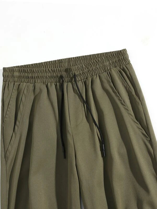7079 1t-209 Pantalones de cintura con cordón para hombres