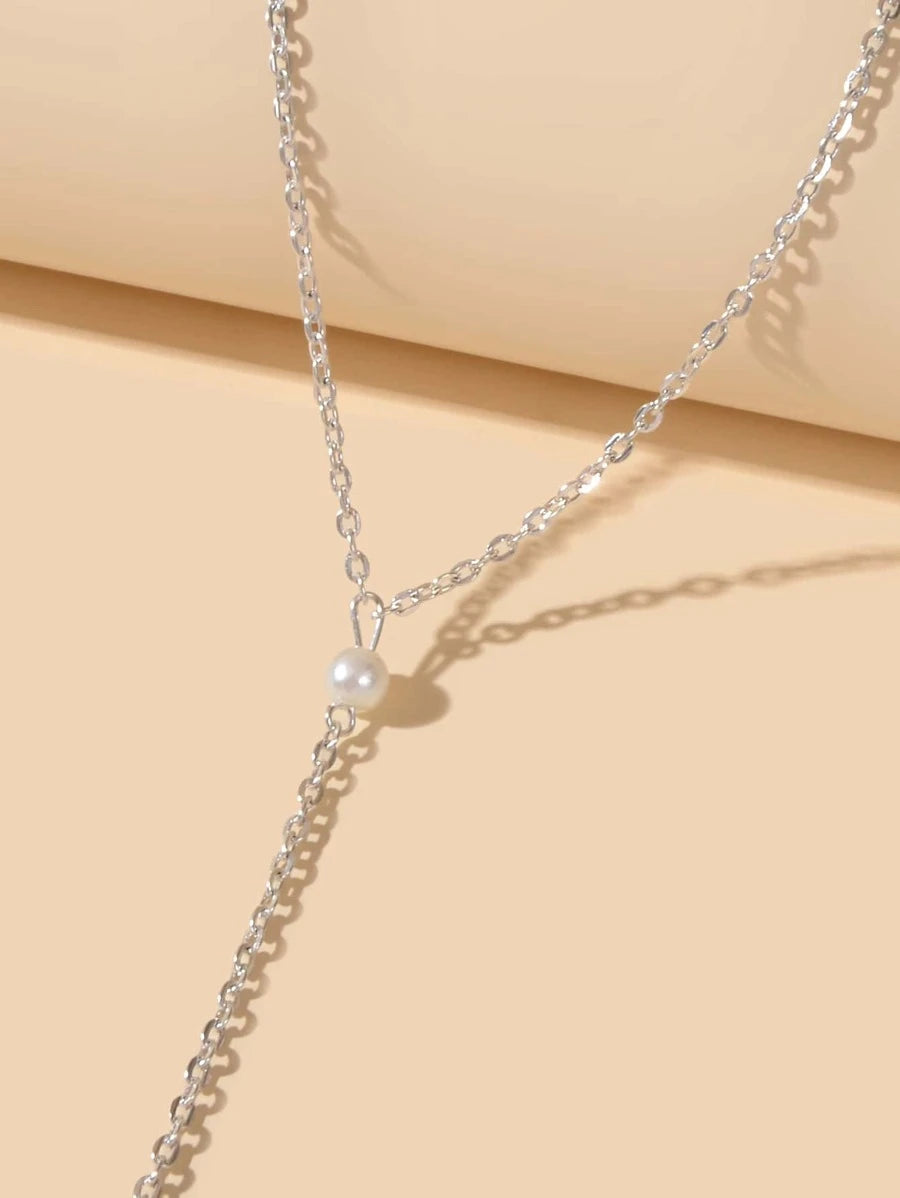 9083 1b-016 Tobillera mittens con diseño de perlas artificiales