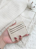 11960 1t-002 Patrón De Piedra Cocodrilo Impreso Pu Zipper Portátil Ultradelgado Minimalista Pequeño Paquete De 6 Cartas