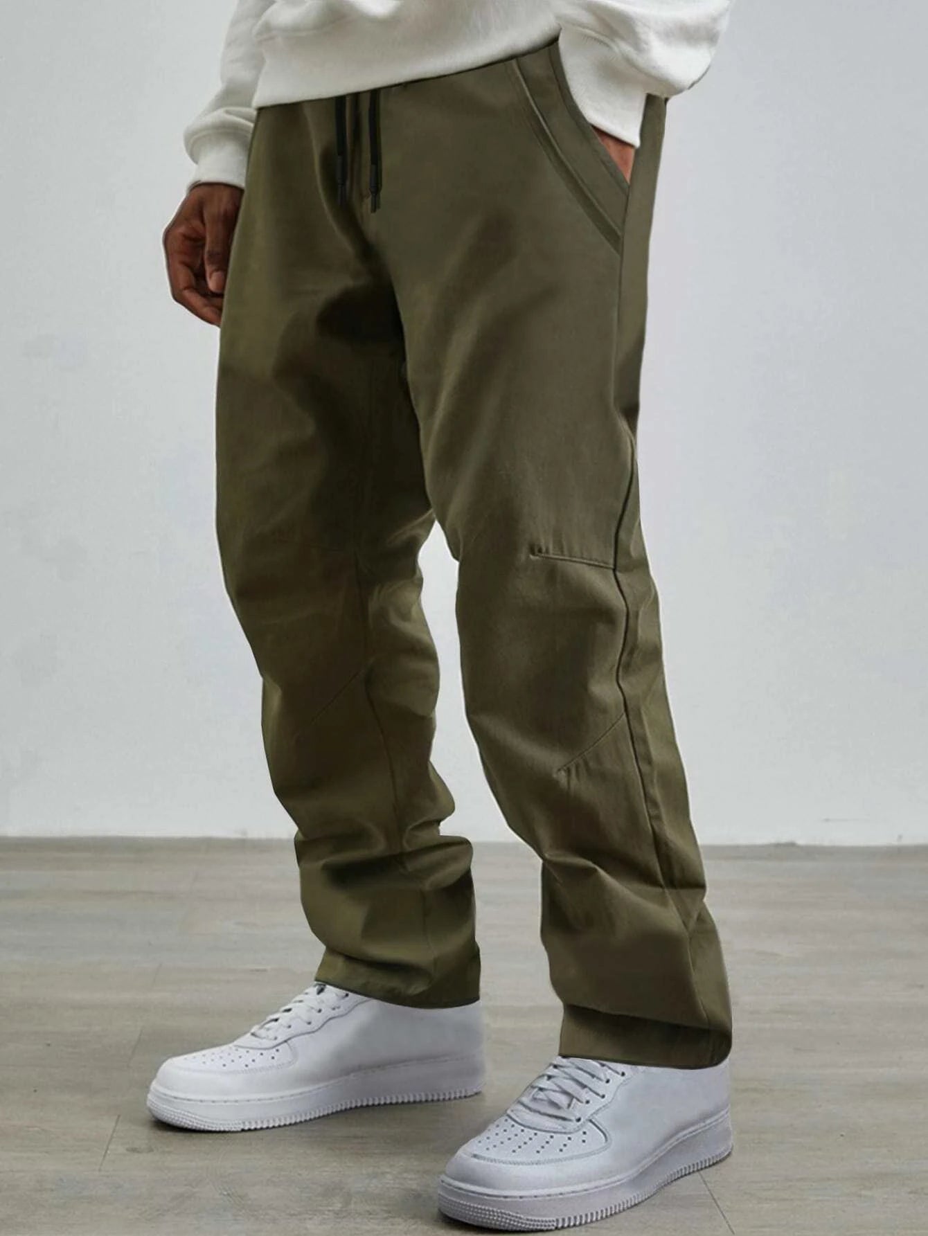 7079 1a-100 Pantalones de cintura con cordón para hombres