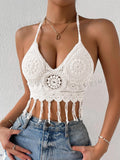 18276 1a-127 Top tankini con patrón floral ribete con fleco 1 Pza