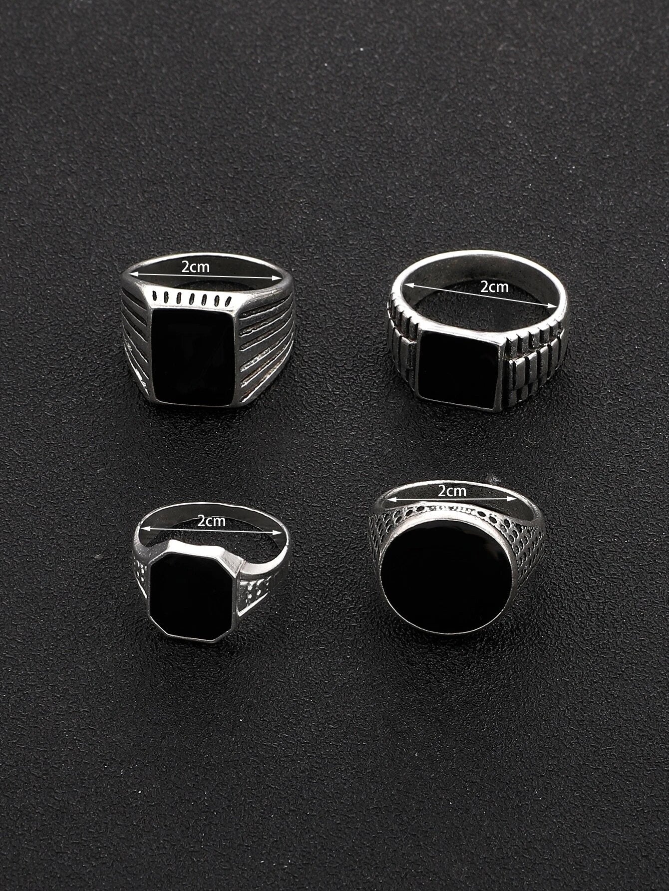 14967 1b-033 Anillo de diseño cuadrado 1 Pza