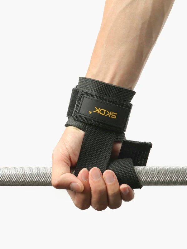 7152 1a-099 SKDK  Muñequeras de gimnasio con empuñaduras extra para entrenamiento de fuerza peso muerto