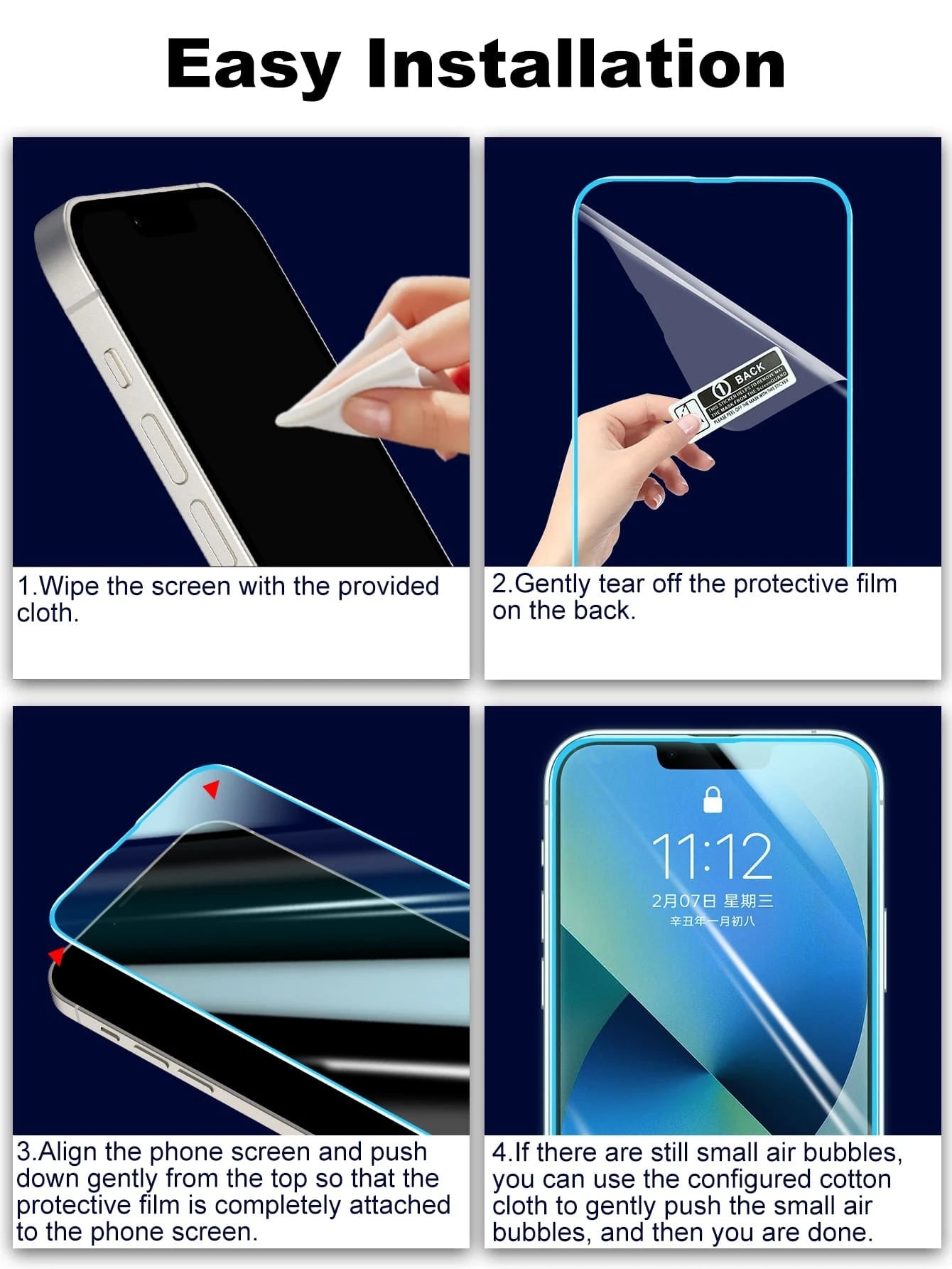 9173 2t-ProPa Protector de pantalla templada de 2 Piezas