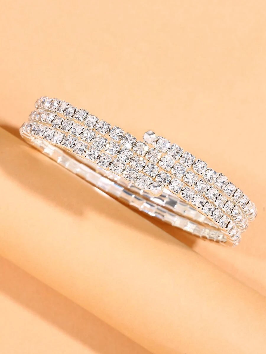 15157 1b-019 Brazalete con diseño de diamante de imitación