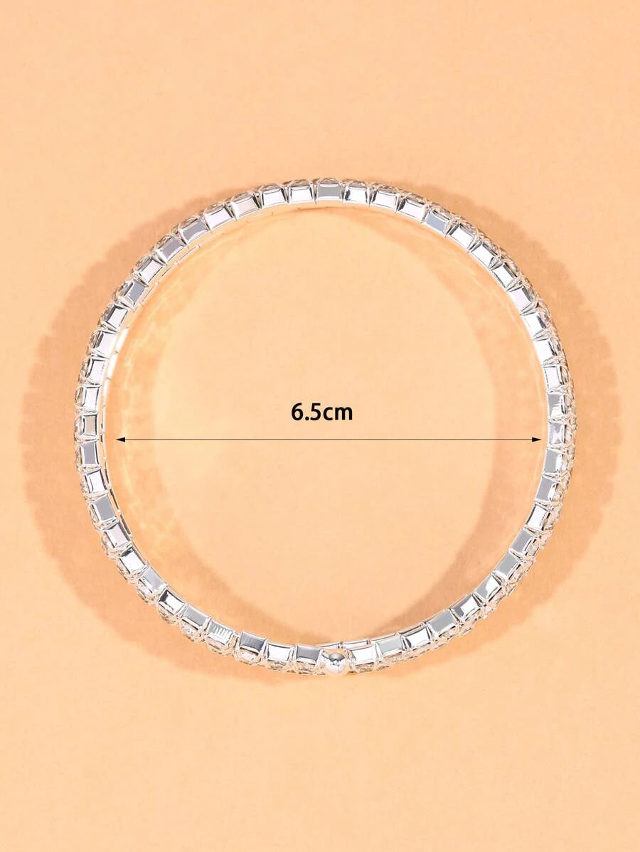 15157 1b-019 Brazalete con diseño de diamante de imitación