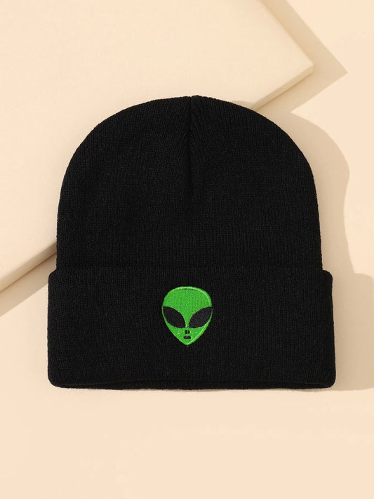 8811 1a-052 Gorro con bordado de extraterrestre puño