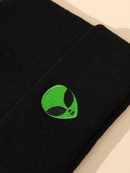 8811 1a-052 Gorro con bordado de extraterrestre puño