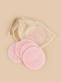 11390 1b-007 5 piezas Esponja de limpieza de maquillaje reutilizable con Bolsa de lavandería