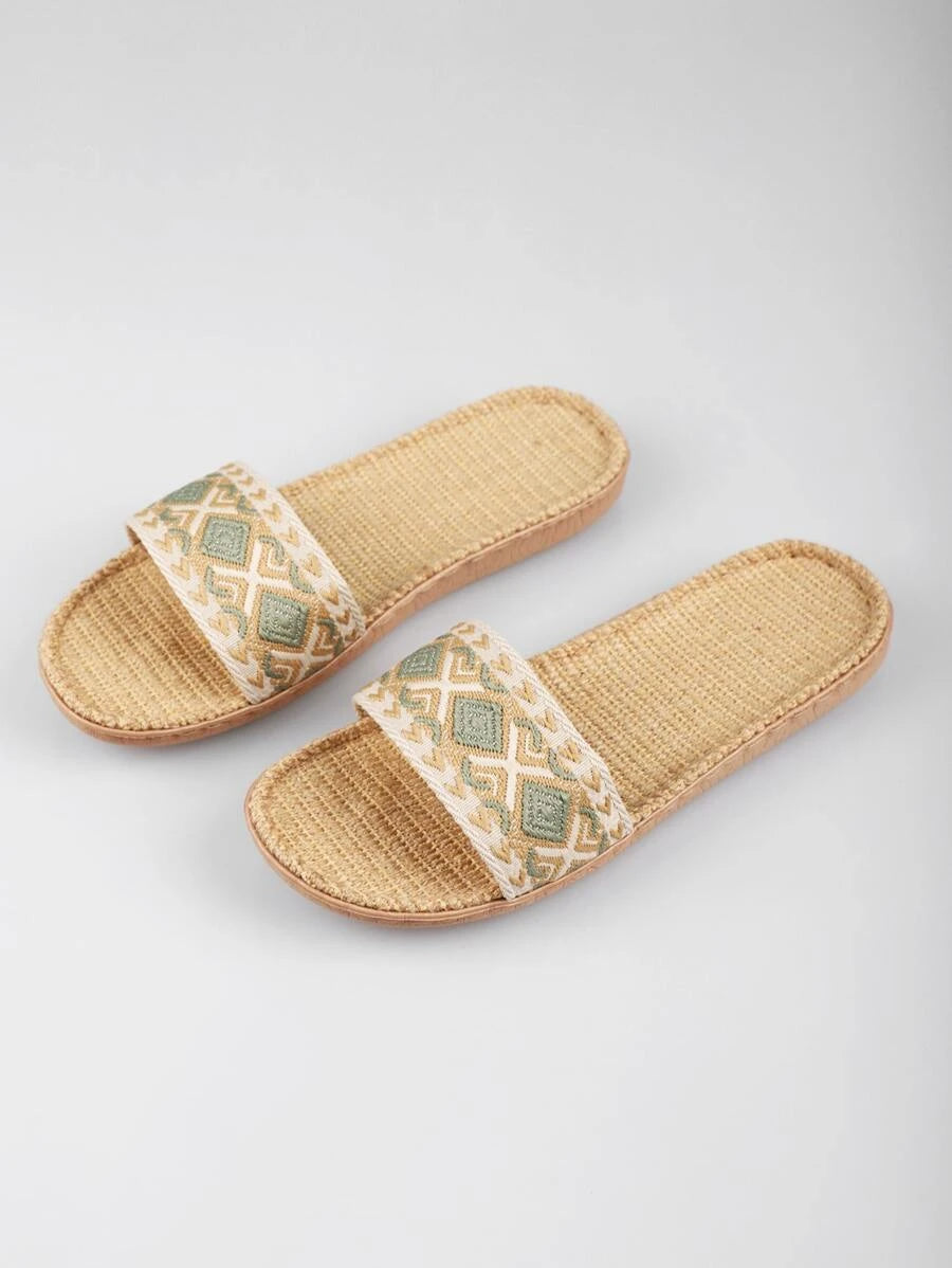 8493 b02-03 Sandalias De Lino