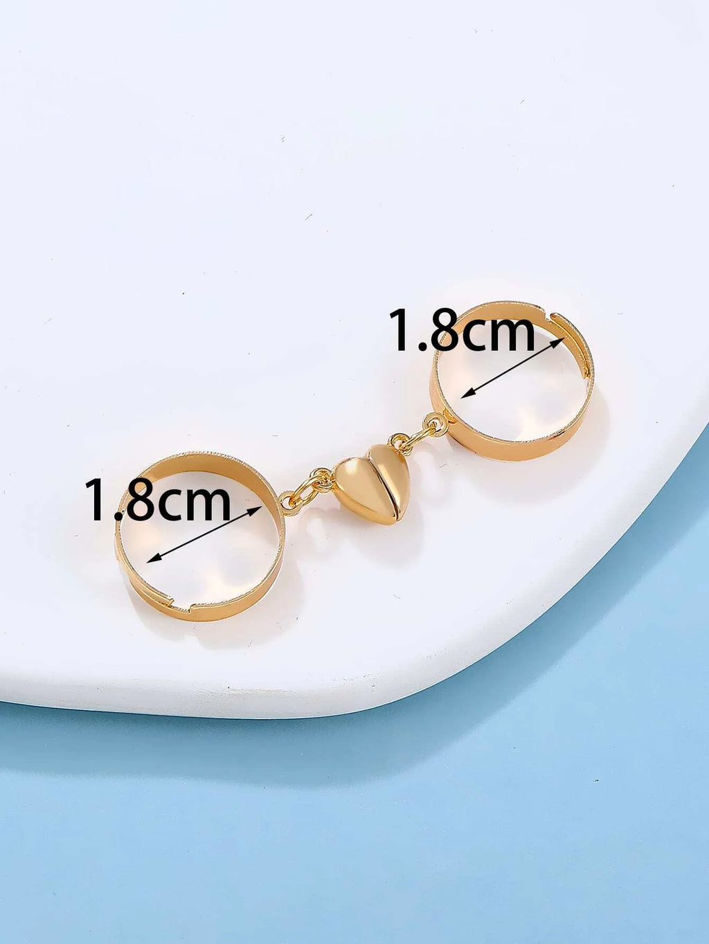 13248 1b-014 Anillo Magnético Con Forma De Corazón 2 Pzas