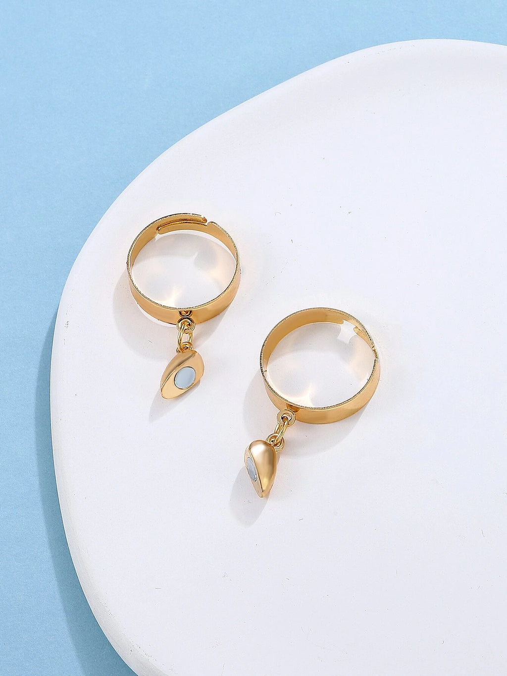 13248 1b-014 Anillo Magnético Con Forma De Corazón 2 Pzas