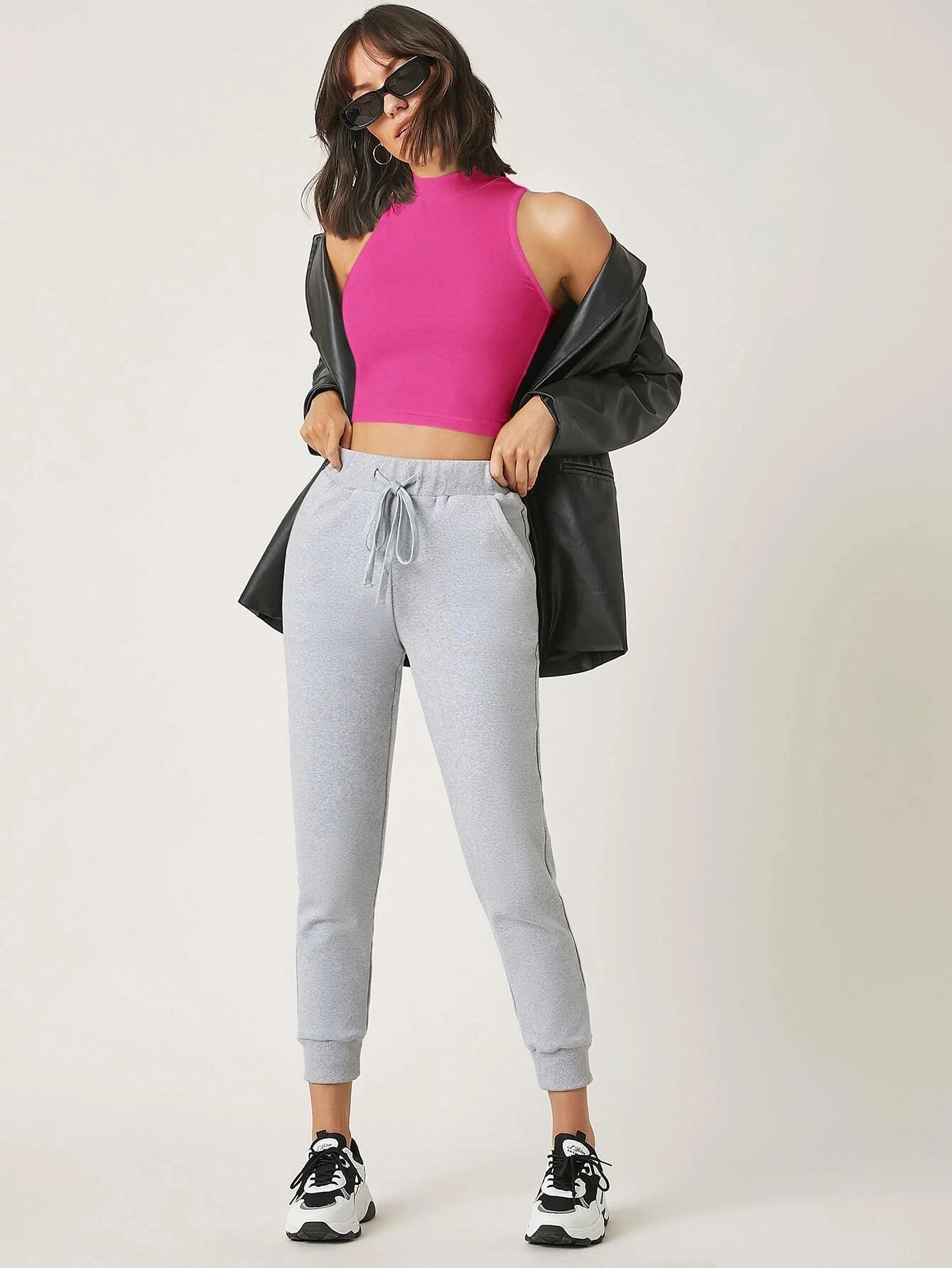 9752 1t-002 Top halter corto unicolor