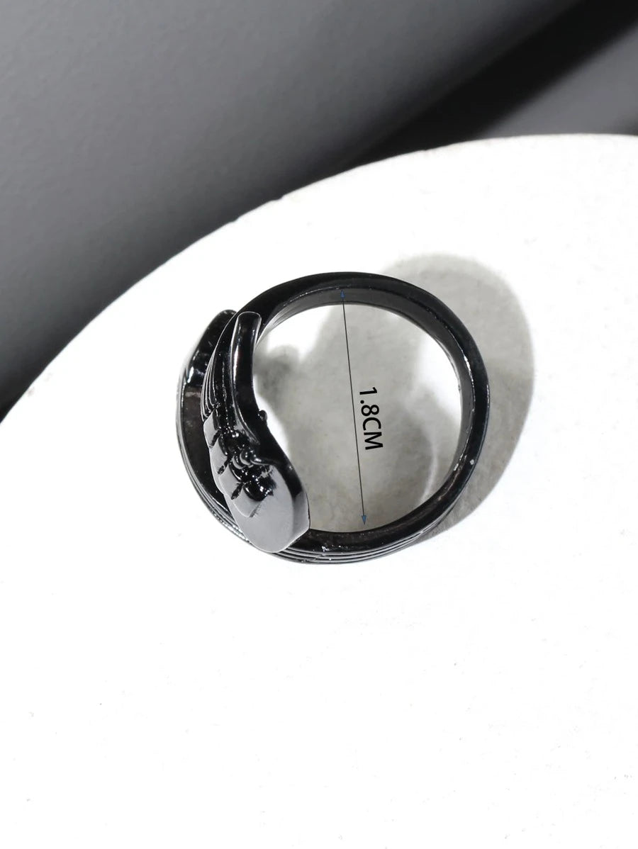 11512 1b-005 Aleación de anillo de envoltura de diseño de guitarra de moda y popular para hombres para vacaciones y para una apariencia elegante