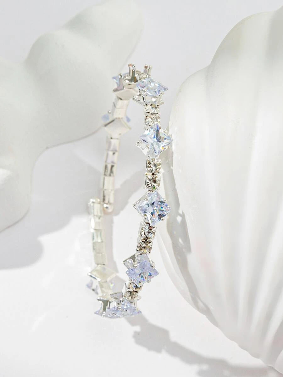 11416 1b-070 Pulsera con diseño de diamante de imitación