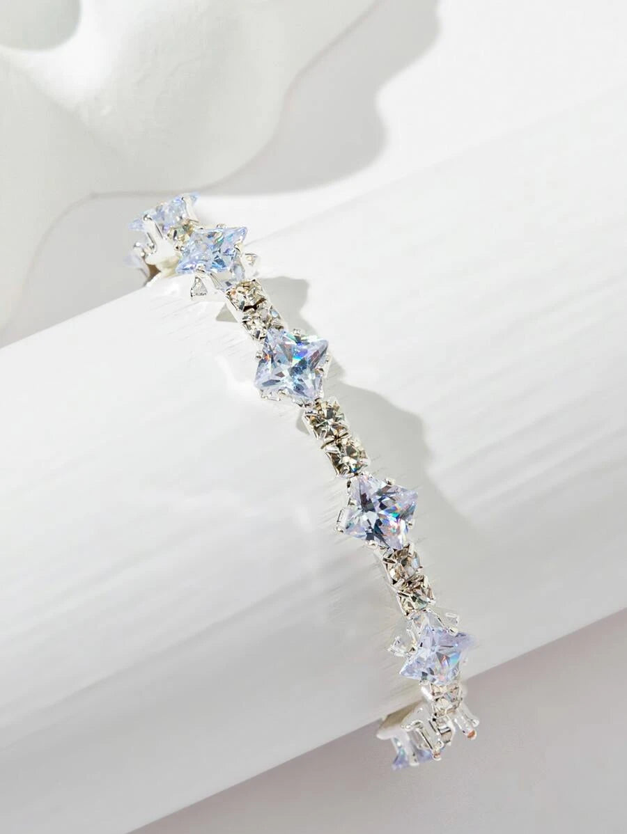 11416 1b-070 Pulsera con diseño de diamante de imitación
