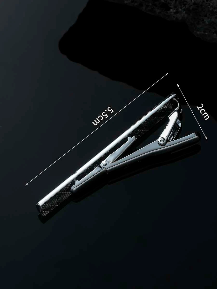 11097 1b-072 1 Pieza Clip De Corbata De Estilo Básico Para Uso Diario De Los Hombres