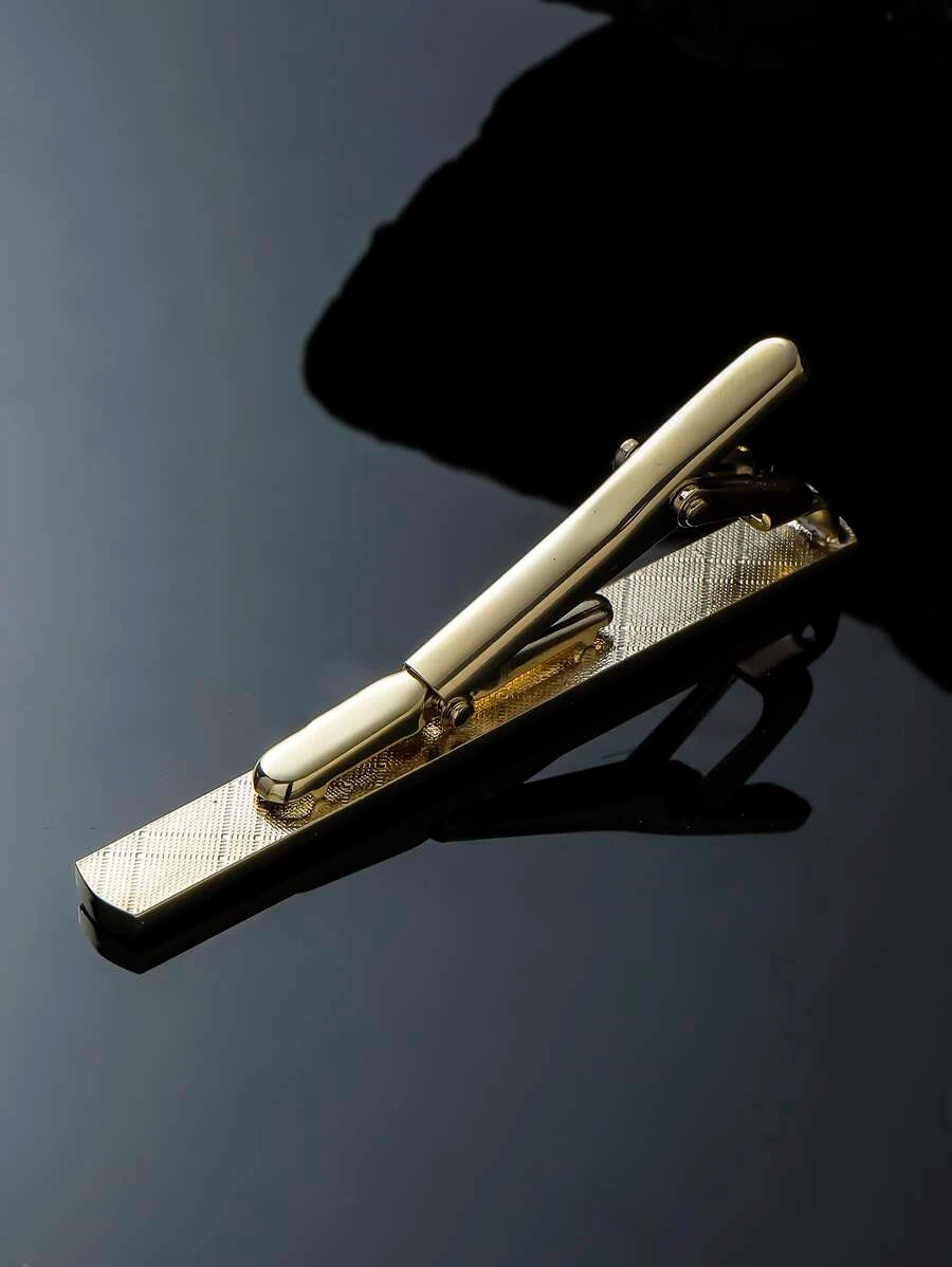 11096 1b-072 1 Pieza Clip De Corbata De Estilo Básico Para Uso Diario De Hombres
