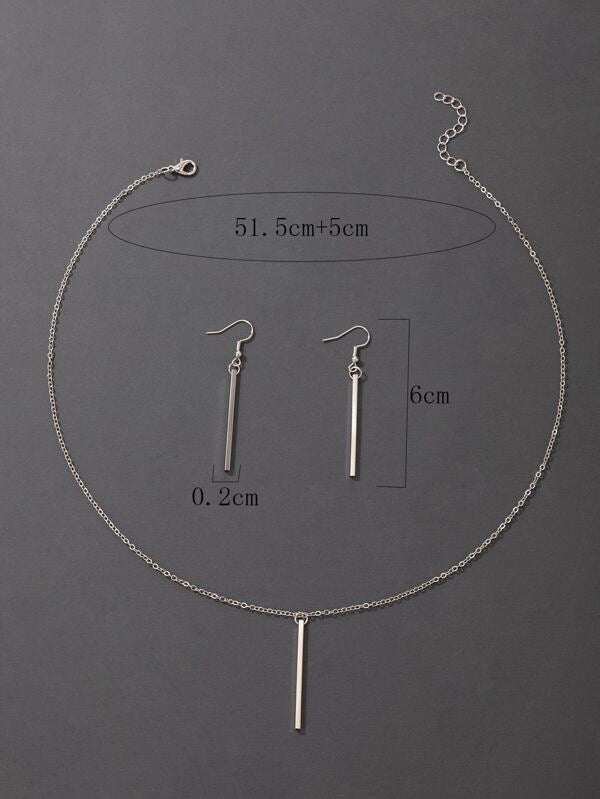 7343 b03-12 Tres piezas Set joya con diseño geométrico