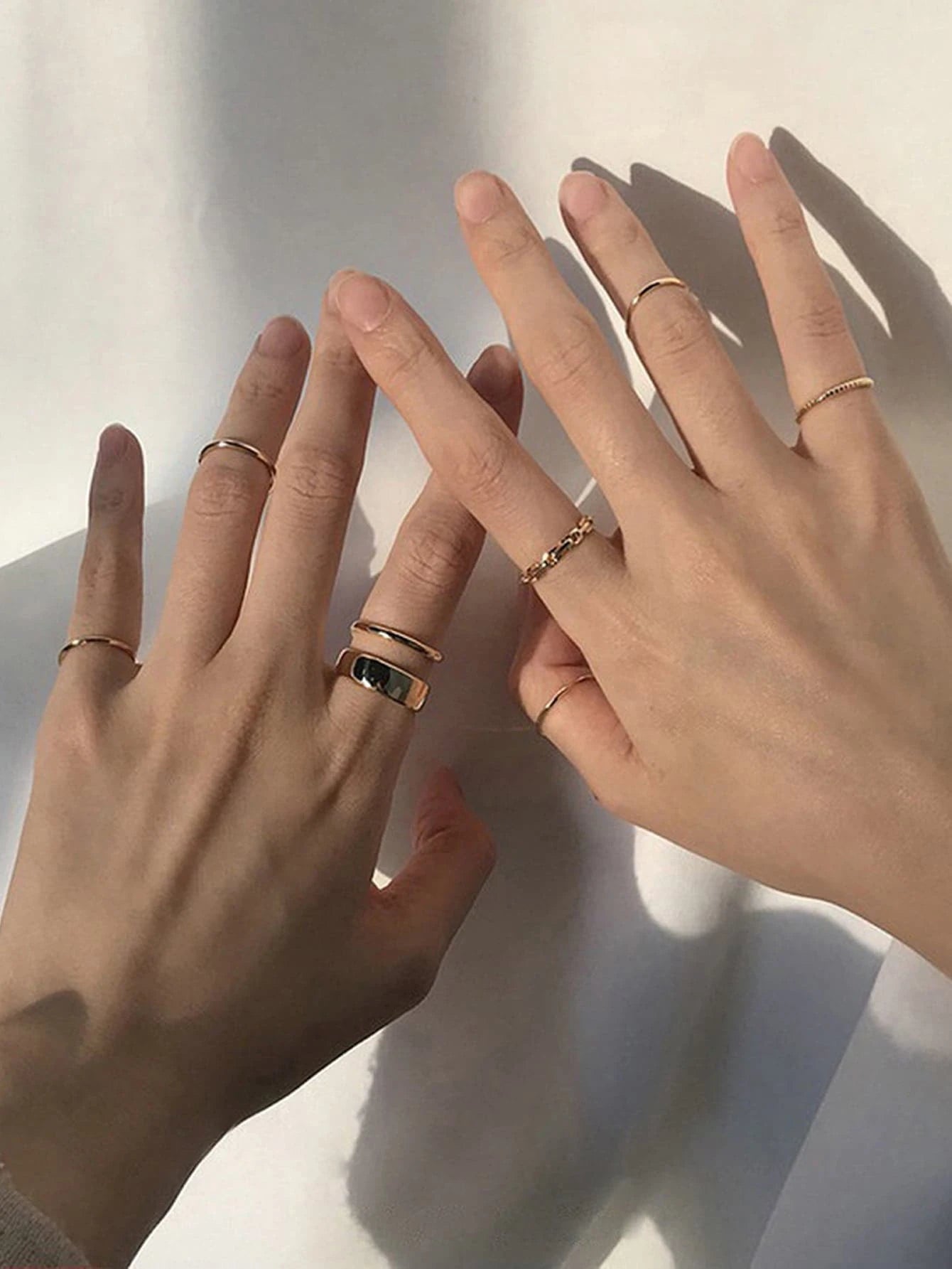 10623 1b-074 Anillo minimalista 7 Pzas