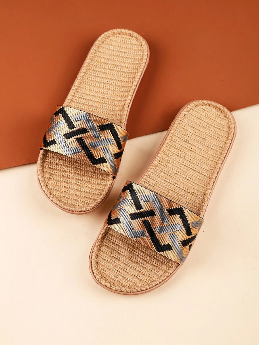 8495 1c-021  Sandalias De Lino para mujer
