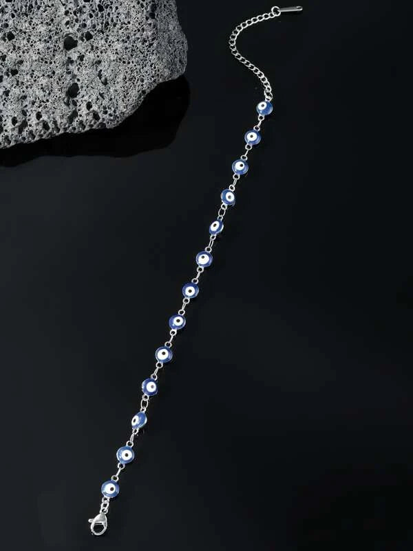 6593 1b-063 Pulsera tobillera decoración del mal de ojo